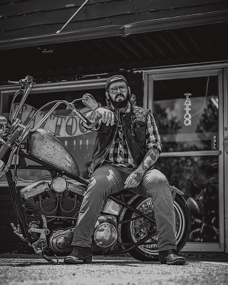 Matt Pittman, co-owner and tattoo artist at Curly's Tattoo Parlor