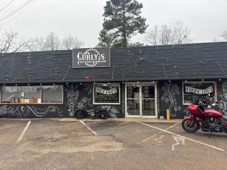 Tattoo parlor storefront exterior