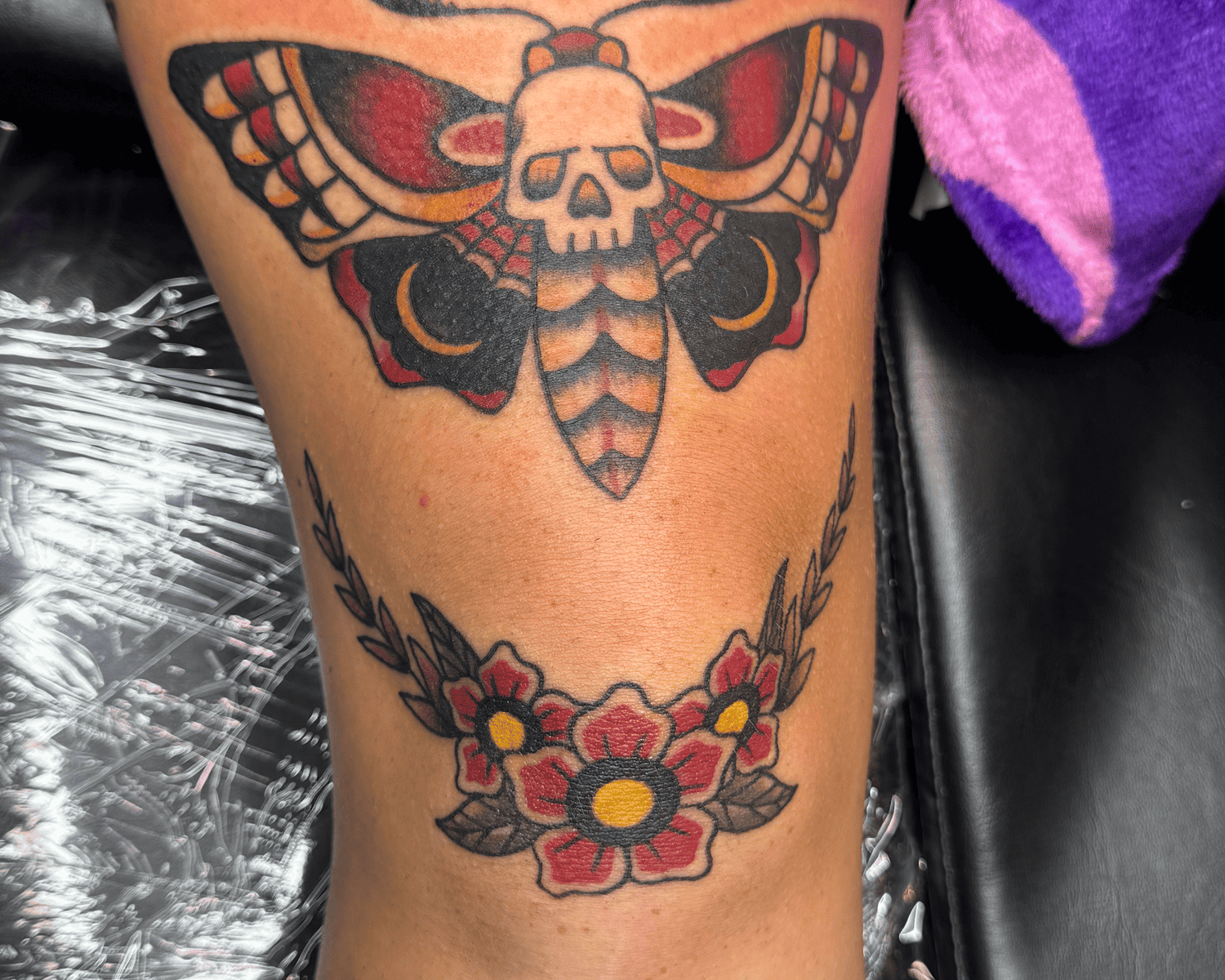 the moth american traditional tattoo